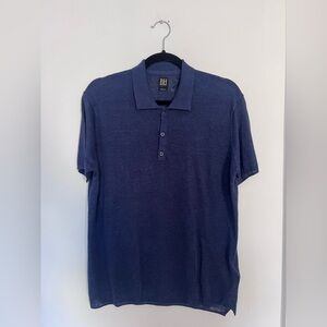 NWOT Pedro del Hierro men's linen short sleeve polo in size S